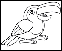 How to Draw a Cartoon Toucan