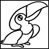 How to Draw a Baby Toucan