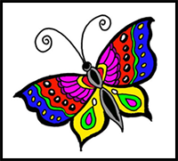 How to Draw a Butterfly