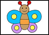 How to Draw a Butterfly for Kids