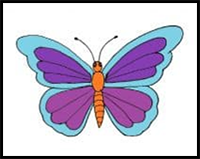 Butterfly to Draw Step by Step