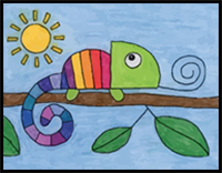 How to Draw a Chameleon!