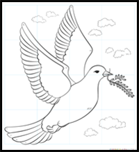 How to Draw a Peace Dove