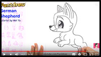 how to draw a german shepherd