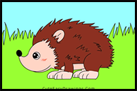 How to Draw a Hedgehog Step by Step