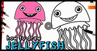 Step by Step instruction: How to Draw a Jellyfish