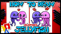 How to Draw Jellyfish for Valentine’s Day