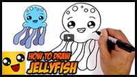 How to Draw Jellyfish- Art Lesson for Kids
