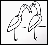 How to Draw Stork Birds