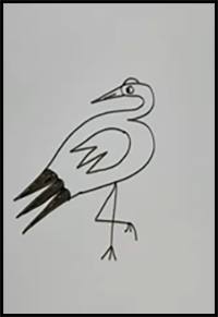 How to Draw a Stork