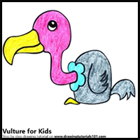 How to Draw a Vulture for Kids