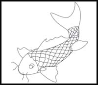 How to Draw a Koi Fish