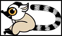 How to Draw Adorable Cartoon Baby Lemurs in Easy Steps Tutorial