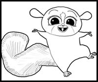 How to Draw Mort from Penguins of Madagascar Step by Step Drawing Lesson