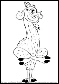 How to Draw Shangri Llama from Ice Age