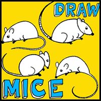 Big Guide to Drawing Cartoon Mice with Basic Shapes for Kids