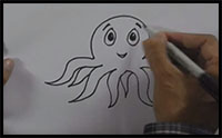 how to draw an octopus