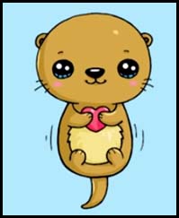 How to Draw an Otter Easy and Cute