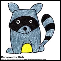 How to Draw a Raccoon for Kids