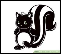 How to Draw a Cartoon Skunk