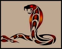 How to Draw Tribal Cobra Art