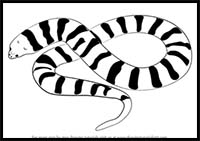 How to Draw a Tiger Snake