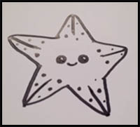 How to Draw a Cartoon Starfish