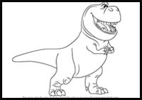 How to Draw Nash from The Good Dinosaur