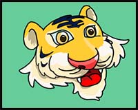 How to Draw a Tiger Face