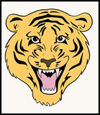 How to Draw a Tiger Face