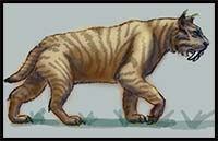 How to Draw a Saber Tooth Tiger