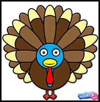 How to Draw a Thanksgiving Turkey