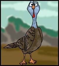 How to Draw Reggie from Free Birds