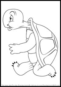 How to Draw Cecil Turtle from Looney Tunes