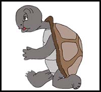 How to Draw Cecil Turtle from Looney Tunes