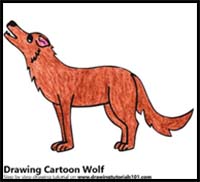 How to Draw a Cartoon Wolf