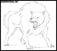 How to Draw a Dire Wolf