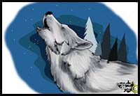 How to Draw a Wolf Howling