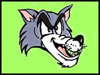 How to Draw a Cartoon Wolf
