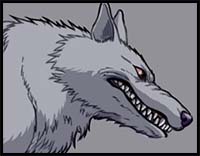 How to Draw The Wolf God from Princess Mononoke