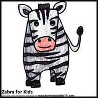 How to Draw a Zebra for Kids