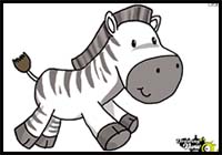 How to Draw a Zebra for Kids