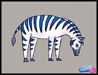 How to Draw a Zebra for Kids