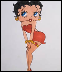 how to draw betty boop
