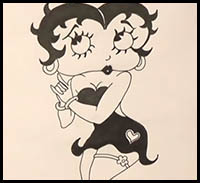 how to draw betty boop