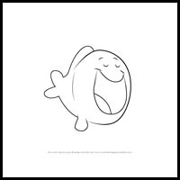 How to Draw Big Blue Fish from Bubble Guppies