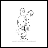 How to Draw Pinkfoot from Bubble Guppies