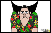 How to Draw Drac from Hotel Transylvania 3