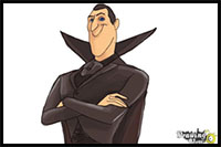 How to Draw Dracula from Hotel Transylvania 2