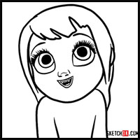 How to Draw Young Mavis | Hotel Transylvania